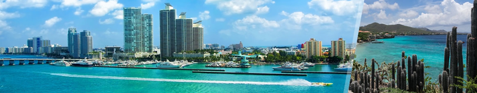 Miami and Curaçao