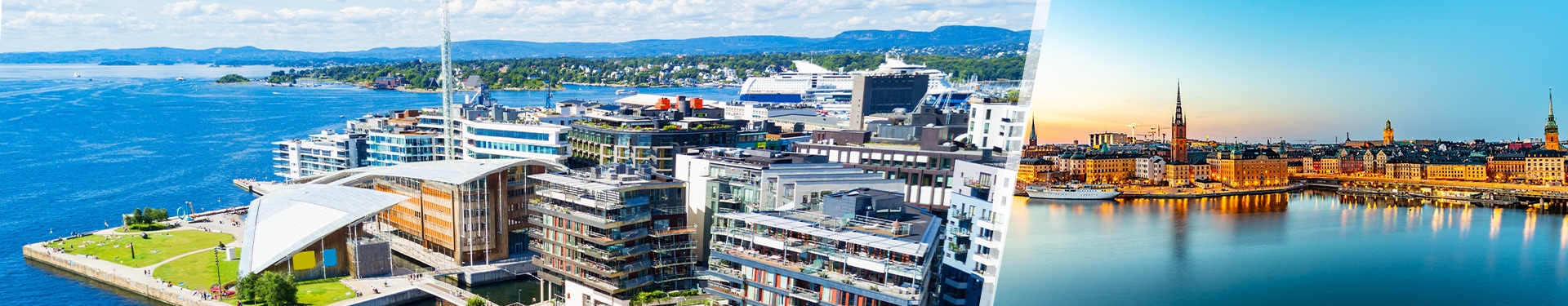 Oslo and Stockholm by plane