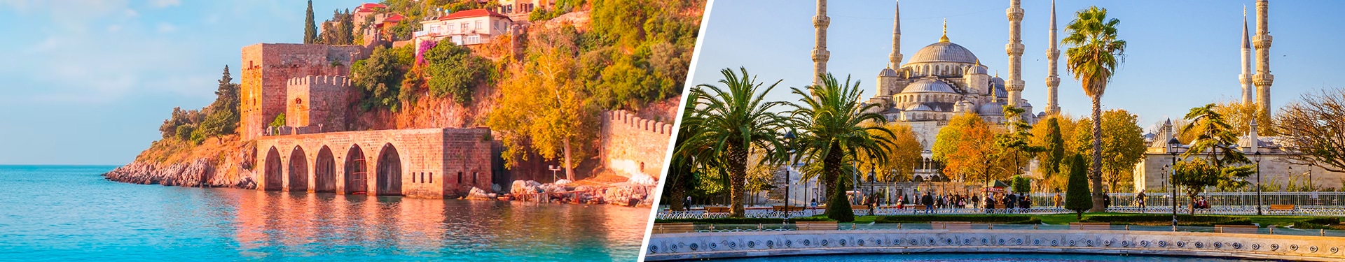 The Turkish Coast (Antalya) and Istanbul