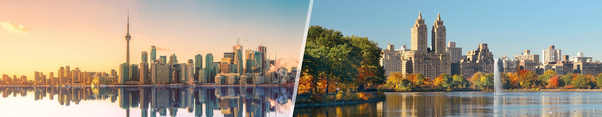 Toronto and New York