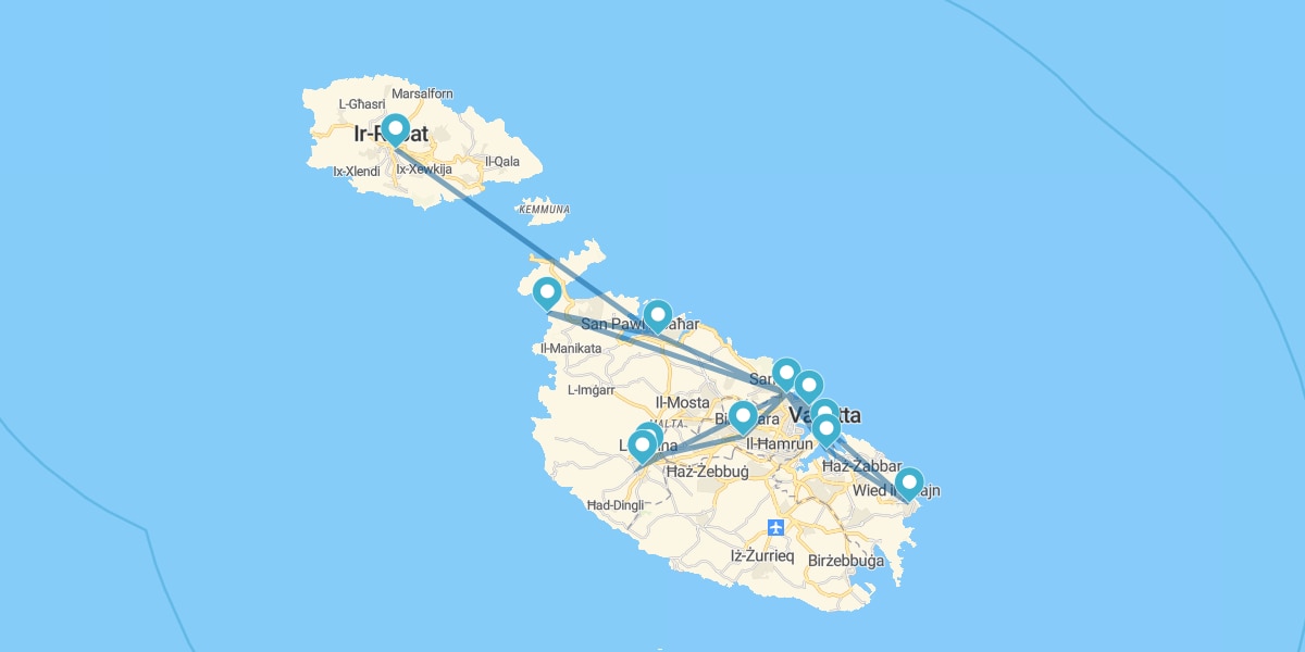 Route through the Knights of Malta's Islands I