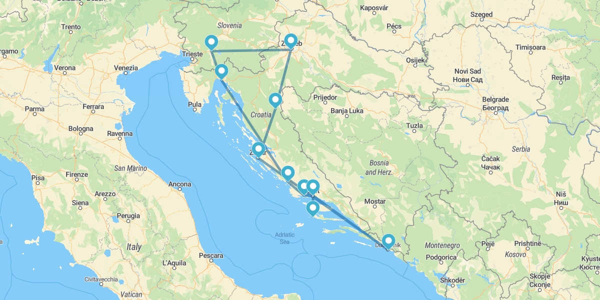 Dalmatian Region's Route