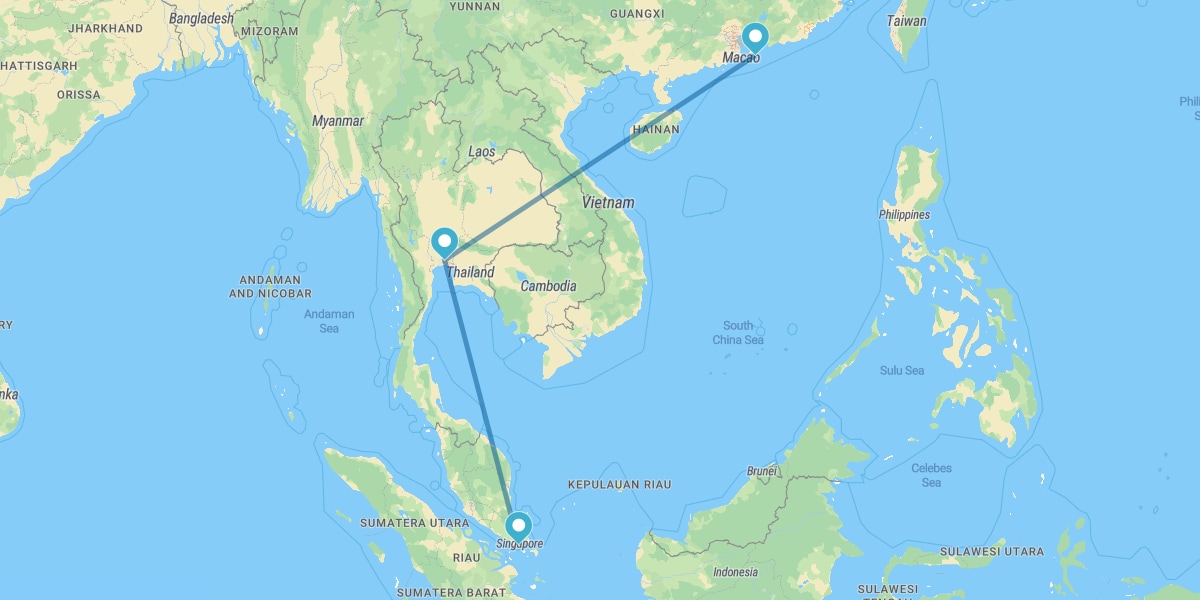 Singapore, Bangkok and Hong Kong