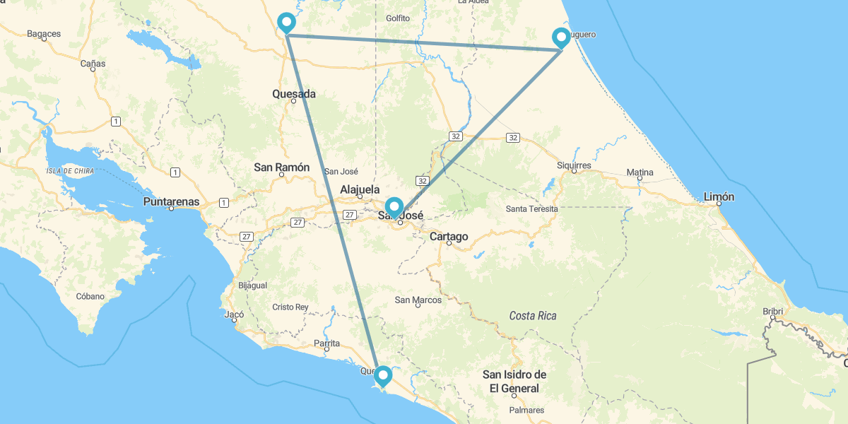 Tortuguero, Arenal and Manuel Antonio