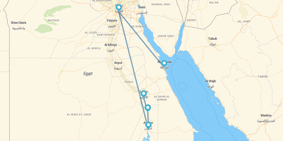 Cairo, 4-night-Cruise and Hurghada