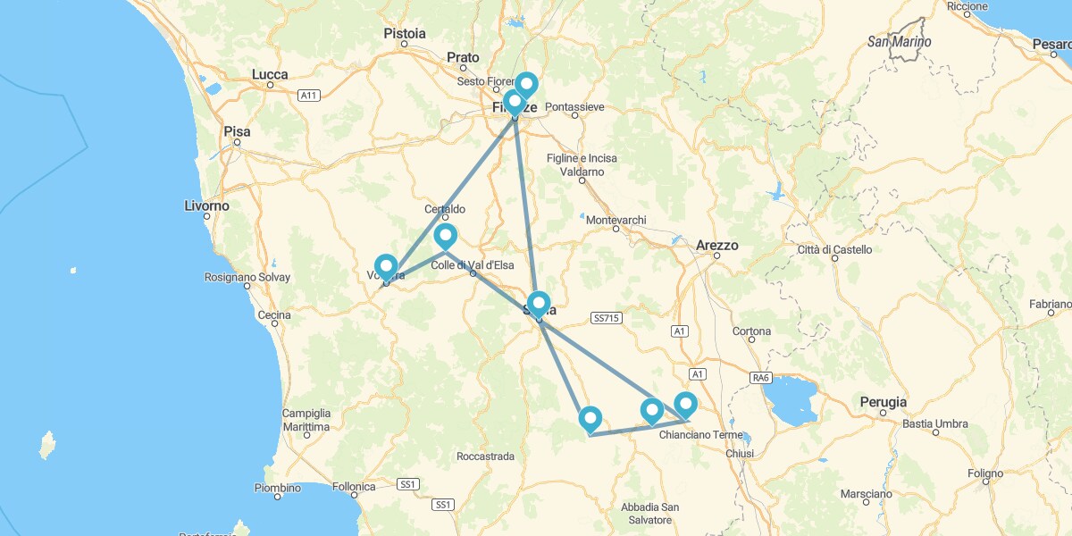 Tuscany Route, from Florence to Siena