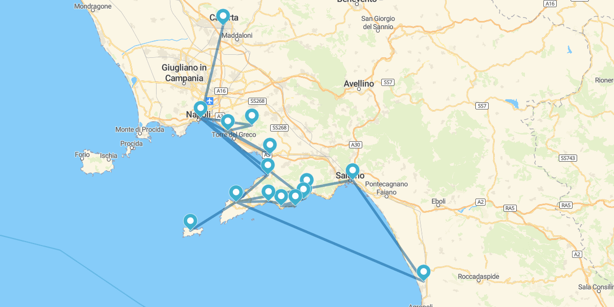 Naples and the Amalfi Coast Route