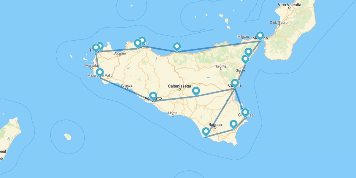 Sicily Route, from Palermo to Cefalu