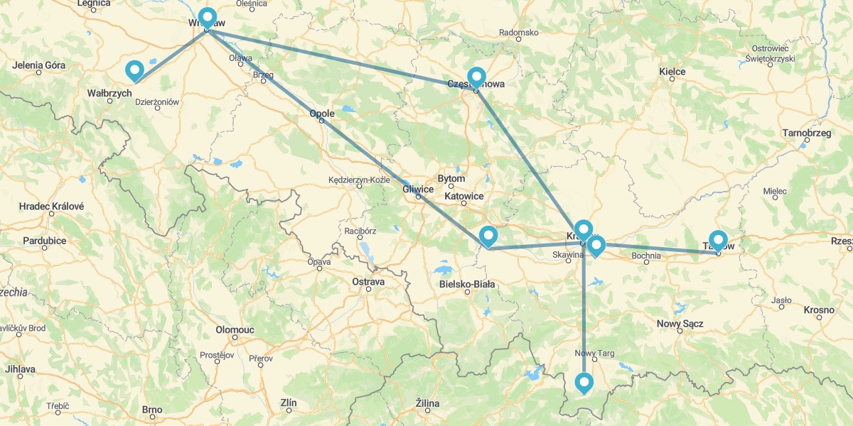 Route of Southern Poland