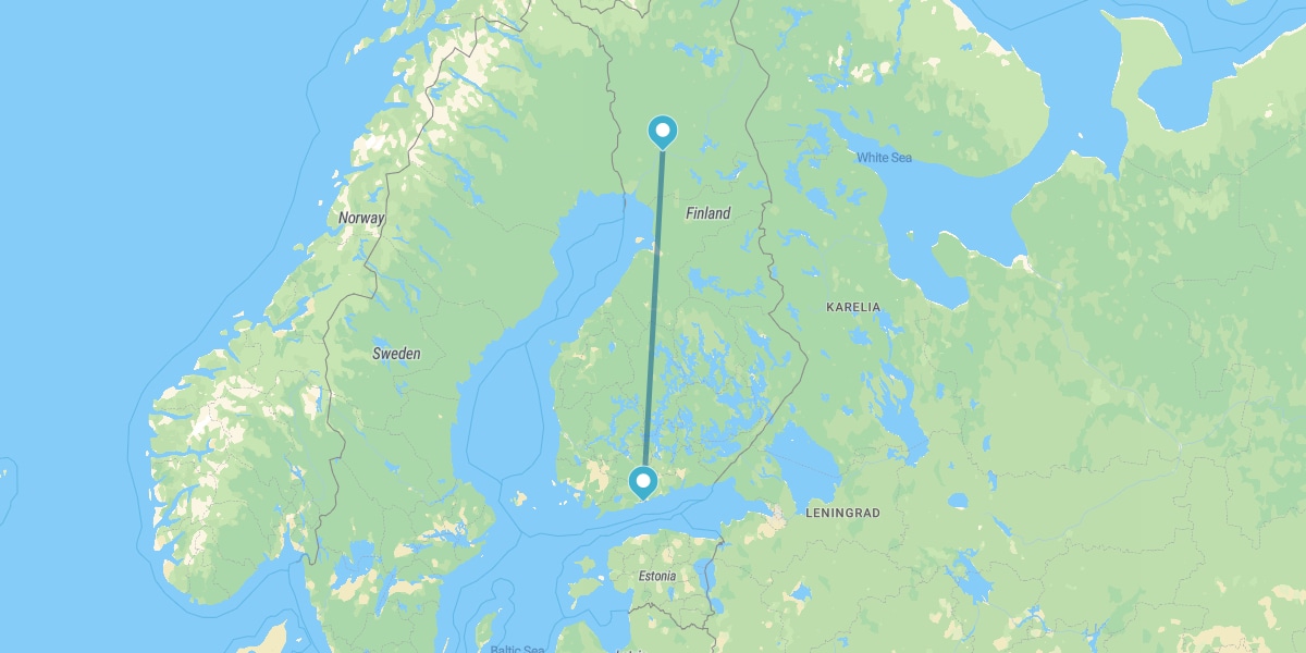 Helsinki and Rovaniemi