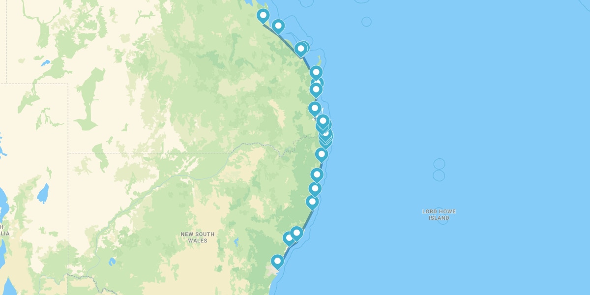 Aussie Route, from Sydney to Rockhampton