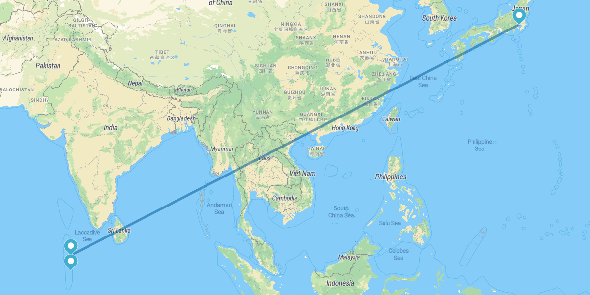 Tokyo and Maldives