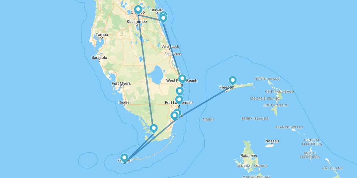 Florida Route and Grand Bahama