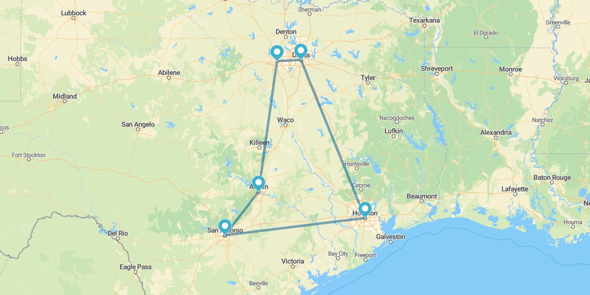 Texas Triangle Route