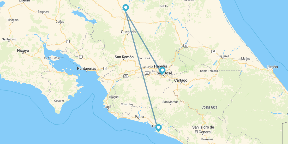 San José, Arenal and Manuel Antonio