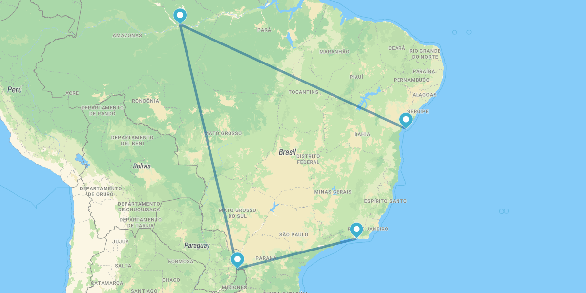 Rio de Janeiro, Iguazu, Manaus and Salvador