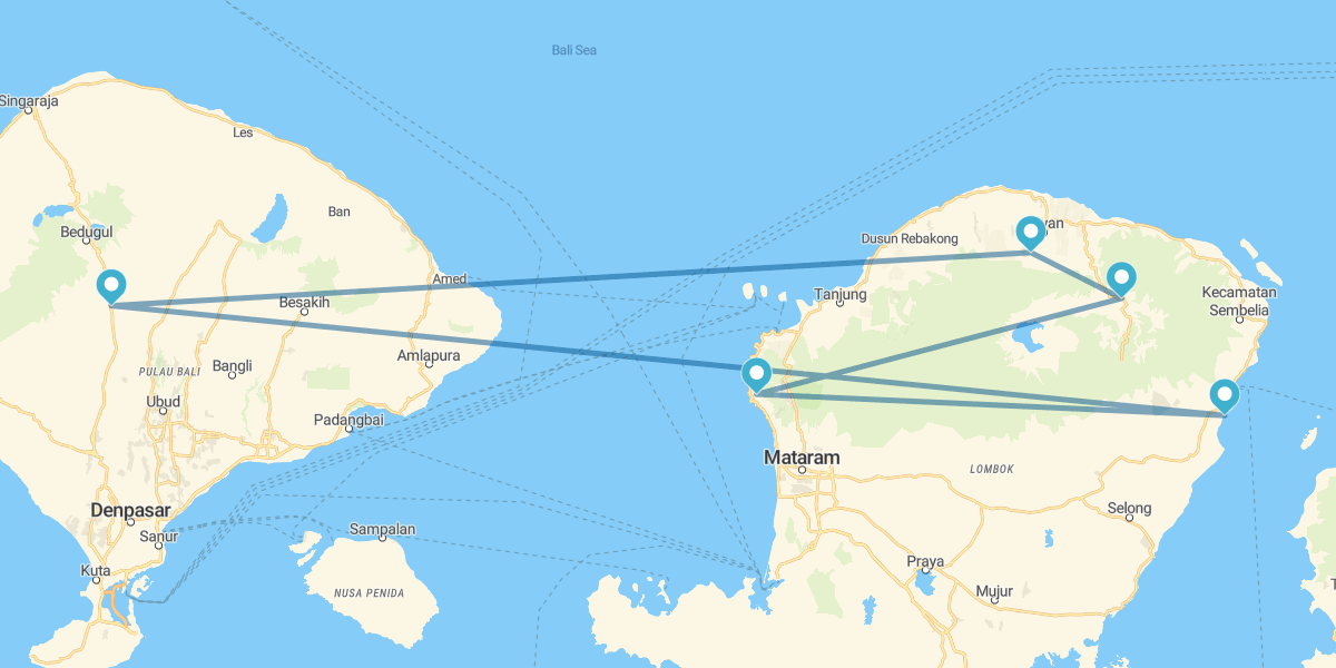 Lombok Island and South Bali Beaches