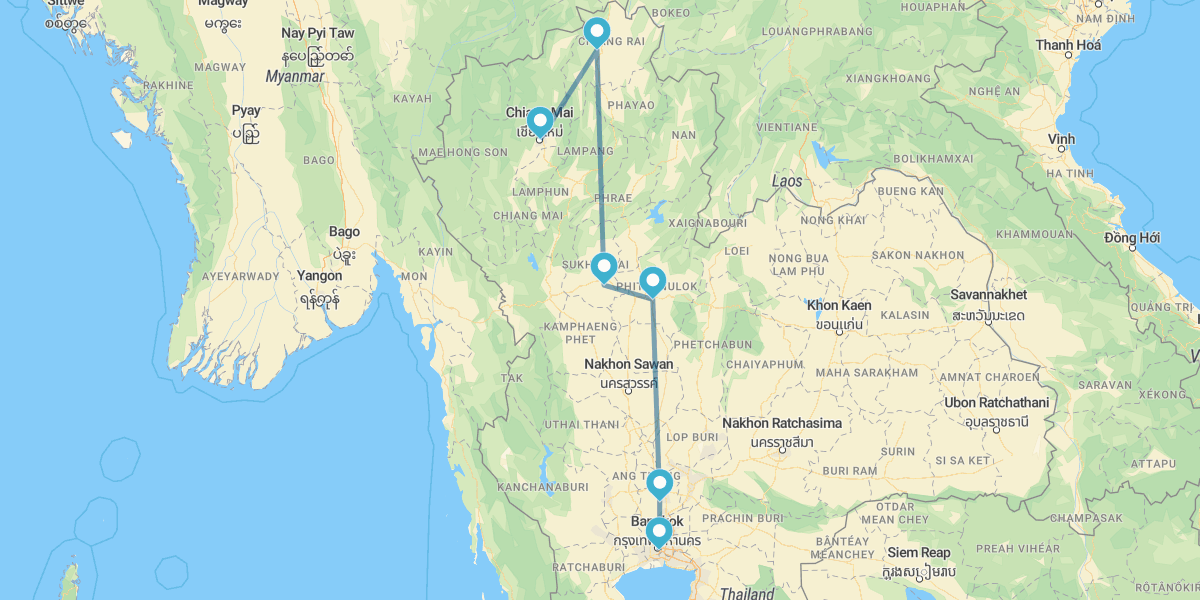 From Bangkok to Northern Thailand