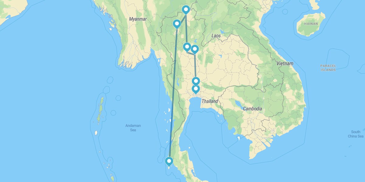 From Bangkok to Northern Thailand and Phuket