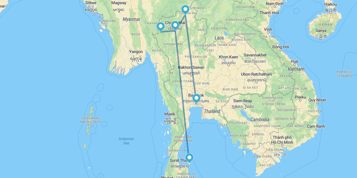 Northern Thailand with Mae Hong Son and Koh Samui