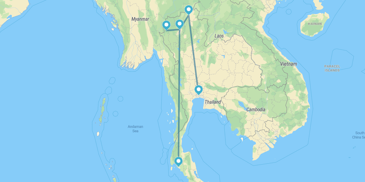 Northern Thailand with Mae Hong Son and Krabi