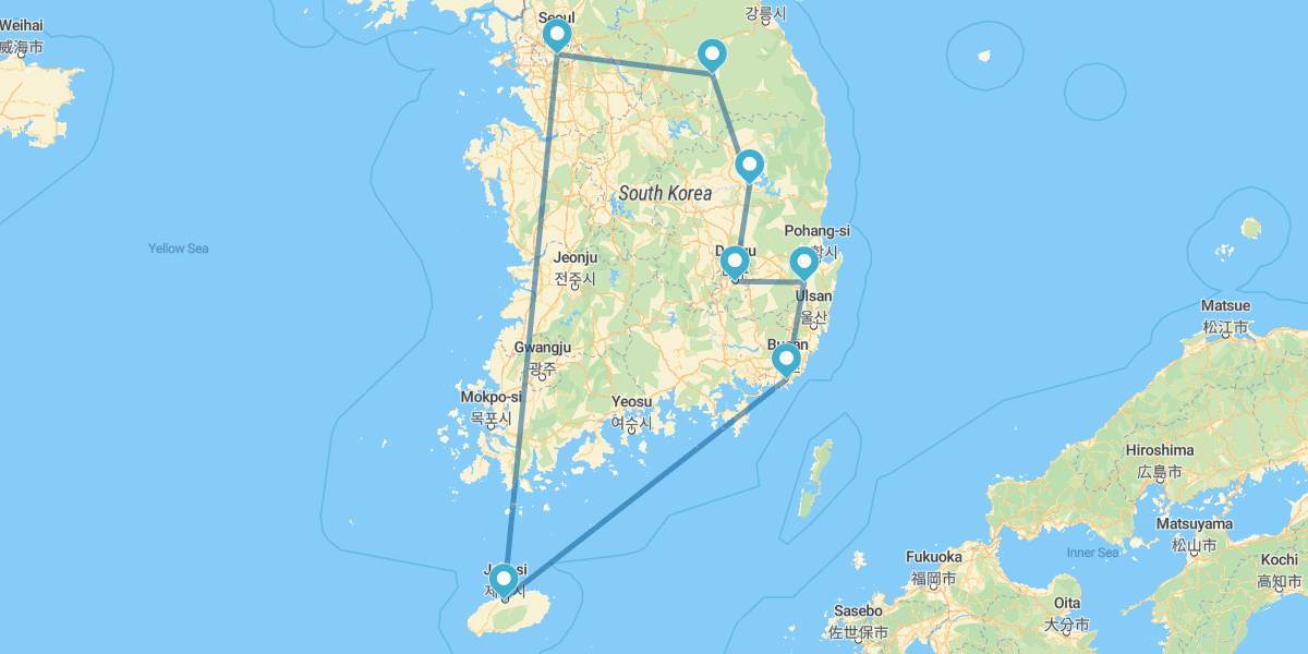 From Seoul to Mount Seorak including Jeju Island