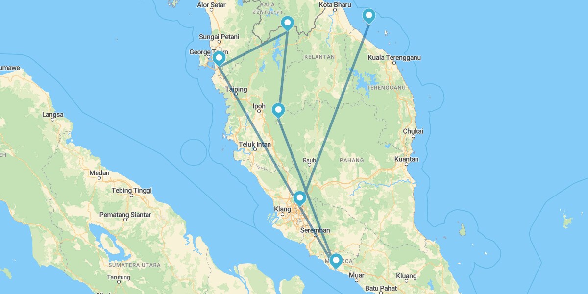 Peninsular Malaysia and the Perhentian Islands.