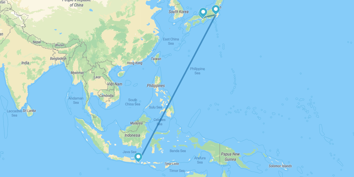 Osaka, Kyoto, Tokyo and Bali