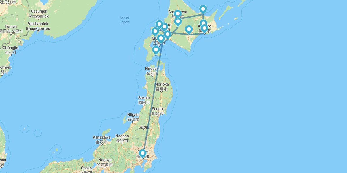 Hokkaido and Tokyo Route