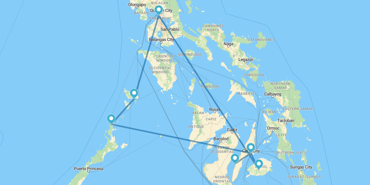 Manila, Corón, El Nido, Moalboal and Bohol