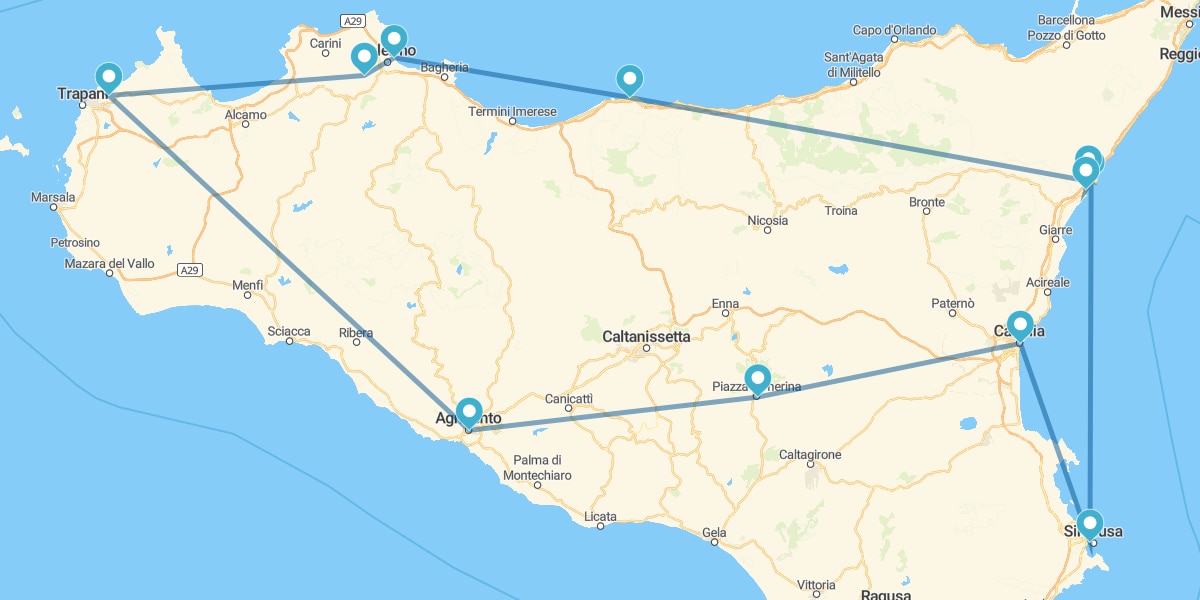 Sicily Route, from Palermo to Erice