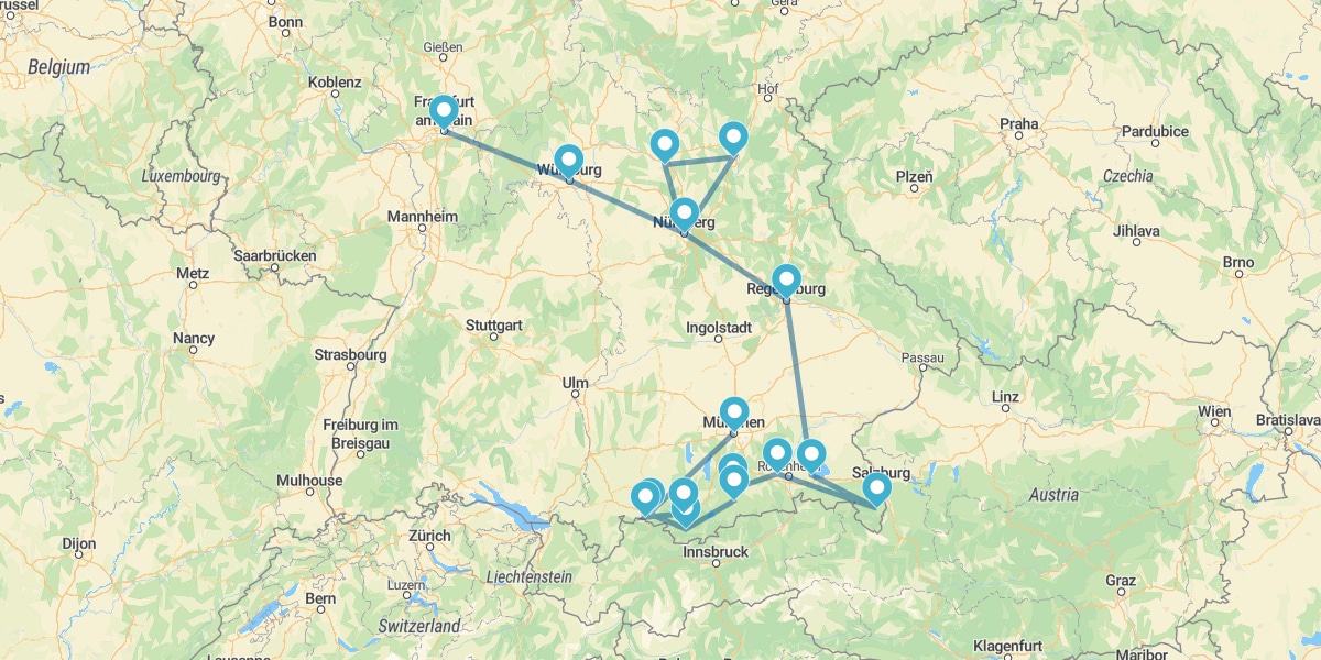 Route through Bavaria I