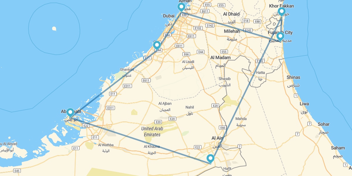 Four United Arab Emirates Route