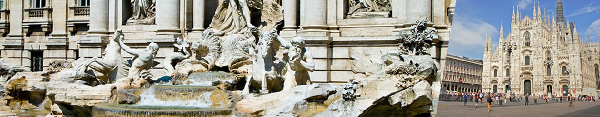 Rome and Milan by plane