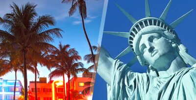 New York and Miami